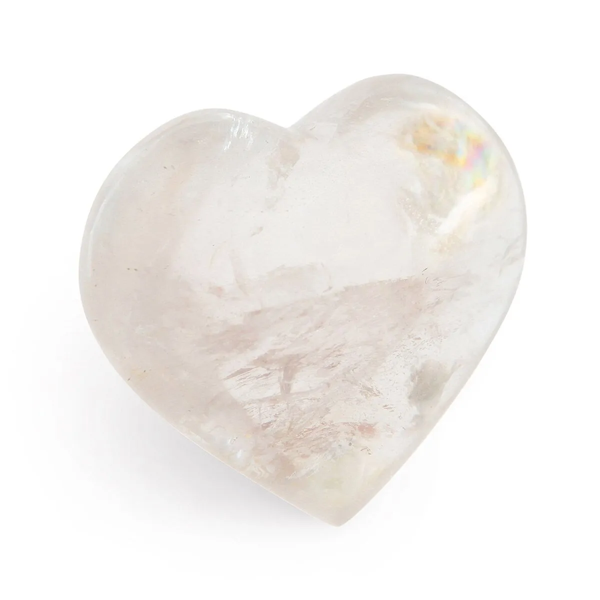 clear quartz heart
